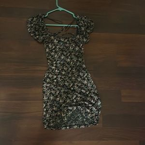 floral mini bodycon dress